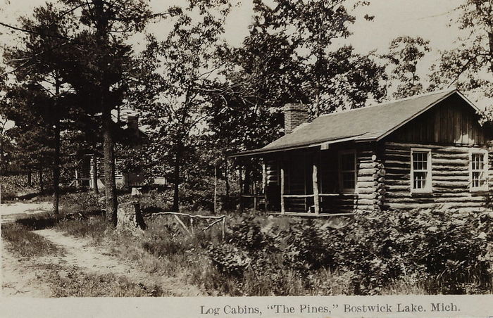 The Pines at Bostwick Lake - Vintage Post Card (newer photo)